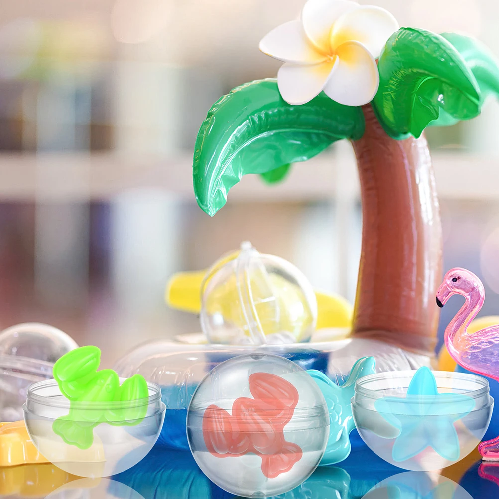 

100 Pcs Transparent Shell Claw Machine Prizes Toy Empty Round Clear Ball Fillable Balls Plastic Child