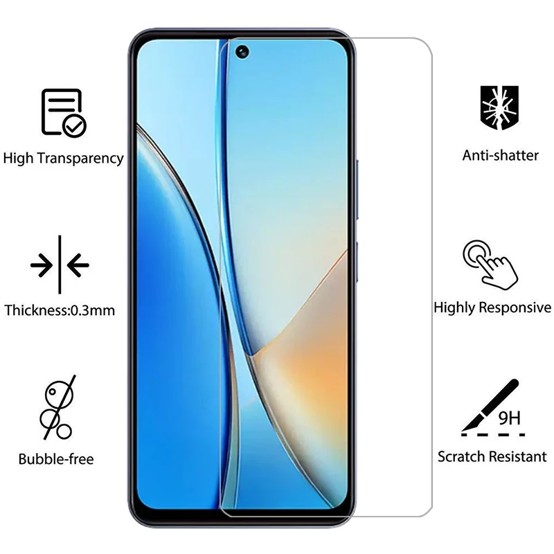 ป้องกันหน้าจอสําหรับ vivo y19s - Tempered Glass Screen 9H บทวิจารณ์และราคา