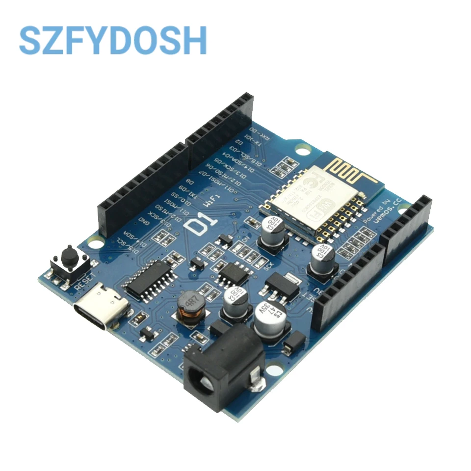 WeMos D1 UNO R3 CH340/FT232 Плата разработки Wi-Fi на базе ESP8266 ESP-12E Shield Smart Electronic PCB для Arduino, совместимая с IDE
