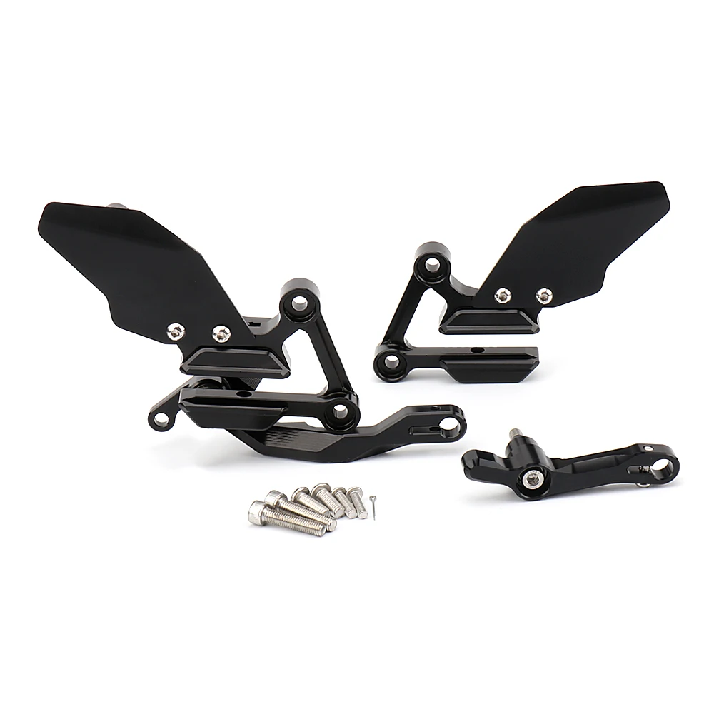 Motorcycle Accessories Black CNC Adjustable Footpegs Foot Pegs Pedals Rest Rearset For Yamaha XSR900 XSR 900 xsr900 2022 2023