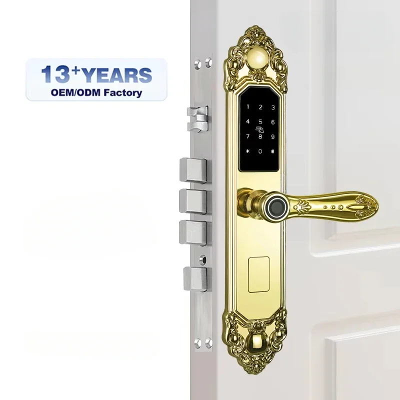 

European electronic automatic fingerprint door lock system TTlock App control password IC ID card door lock