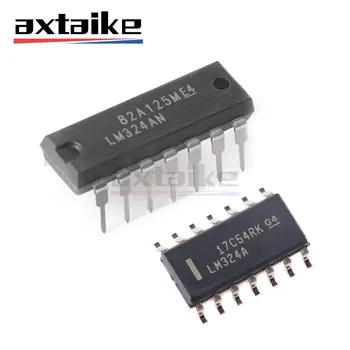 단일 공급 쿼드 연산 증폭기 SMD IC 칩, LM324A LM324ADR LM324AN LM324 LM324ADR2G DIP-14 SOP-14, 10 개 