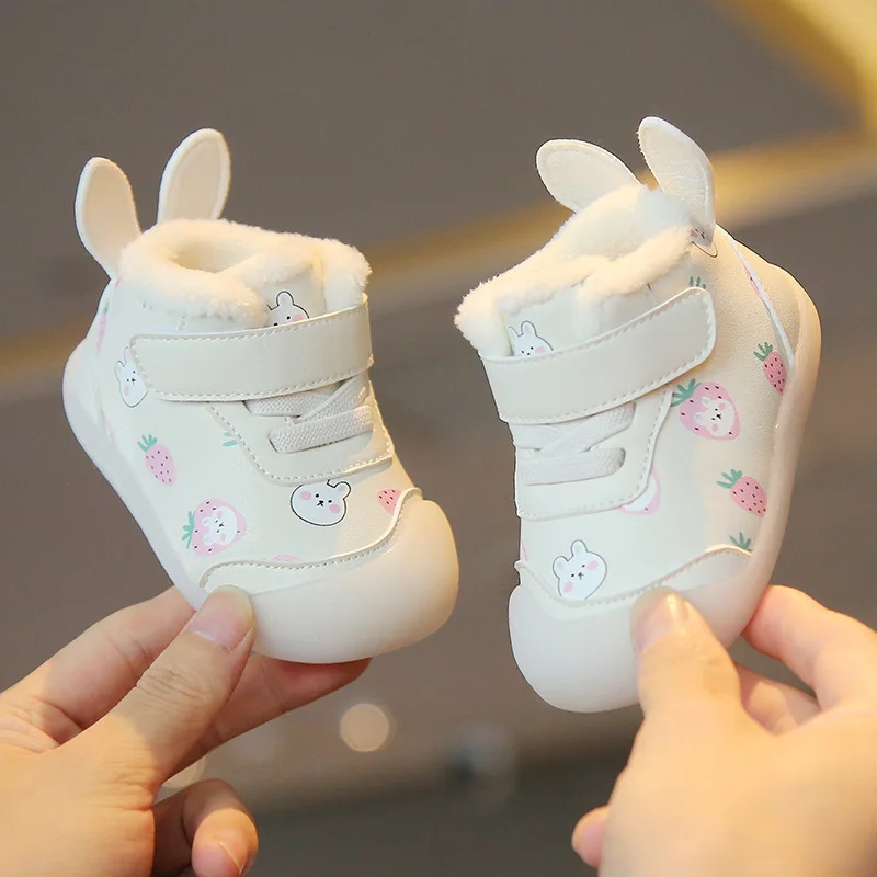 Newborn Snow Boot Winter Baby Girl Walking Shoe Anti Slip Ankle Boot Soft Soled Baby Boy Cotton Shoes Plush Short Boots תינוקות