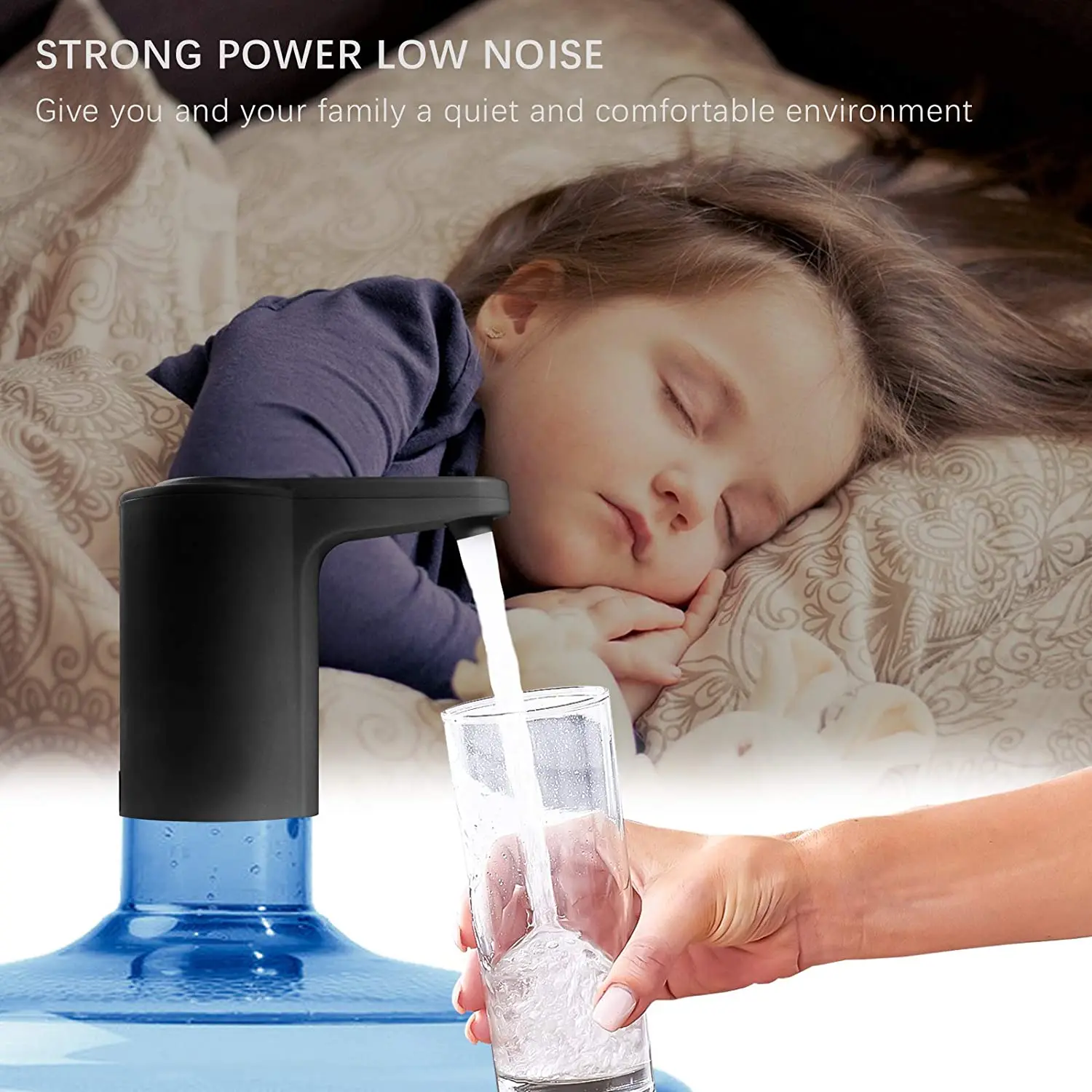 Dispensador de agua A09G de 5 galones, bomba de agua para botella de 5 galones, bomba de jarra de agua, recargable por USB, Universal, automática