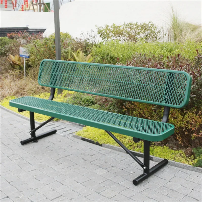 Outdoor Park Chair Garden Community Dipping Bench Seat Outdoor Metal Seat Wrought Iron Backrest Leisure Chair Chair