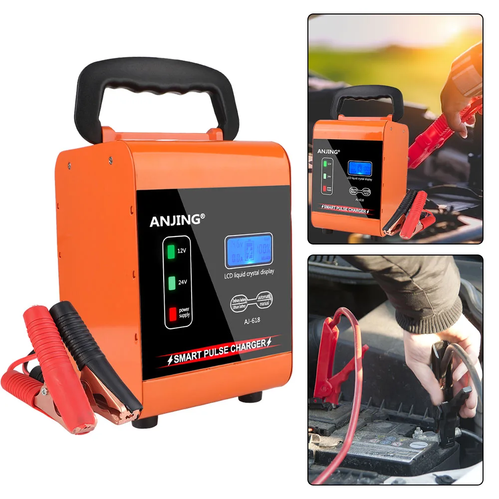 

Pulse Repair Battery Charging Smart Car Battery Charger Intelligent 400W Multifunctional For Motorcycle SUV Truck Car Battery