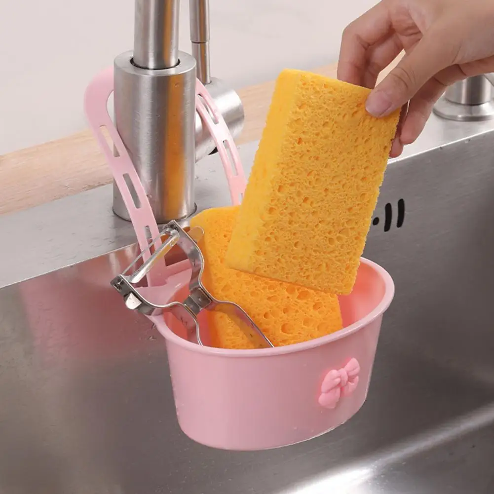 Sink Filter Basket, Kitchen Sink Strainer, Hanging Drain Basket for Kitchen Sink Faucet, Drain Hole Design for Washing Fruit