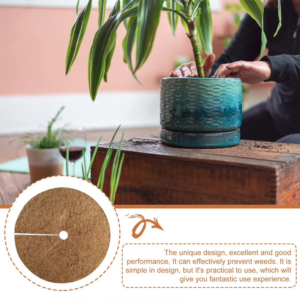 

Coconut Fiber Disc 30Cm Round Coir Mat For Garden Tree Plant Ring Mats Control Pad Ring Flower Tree Protection