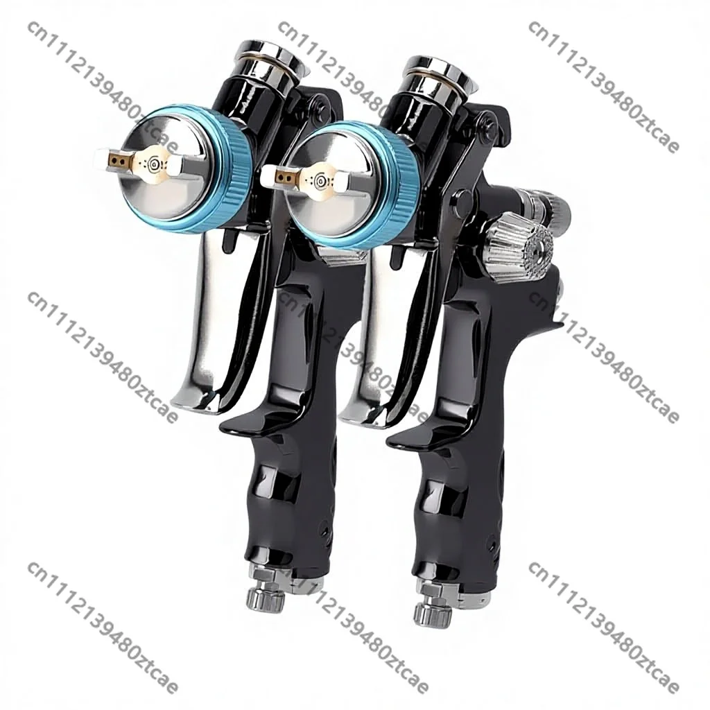 W71/W77 Pneumatic Spray Gun, High Atomization, Gravity/Suction Feed, for Furniture & Automotive Painting, Metal/Plastic Coating