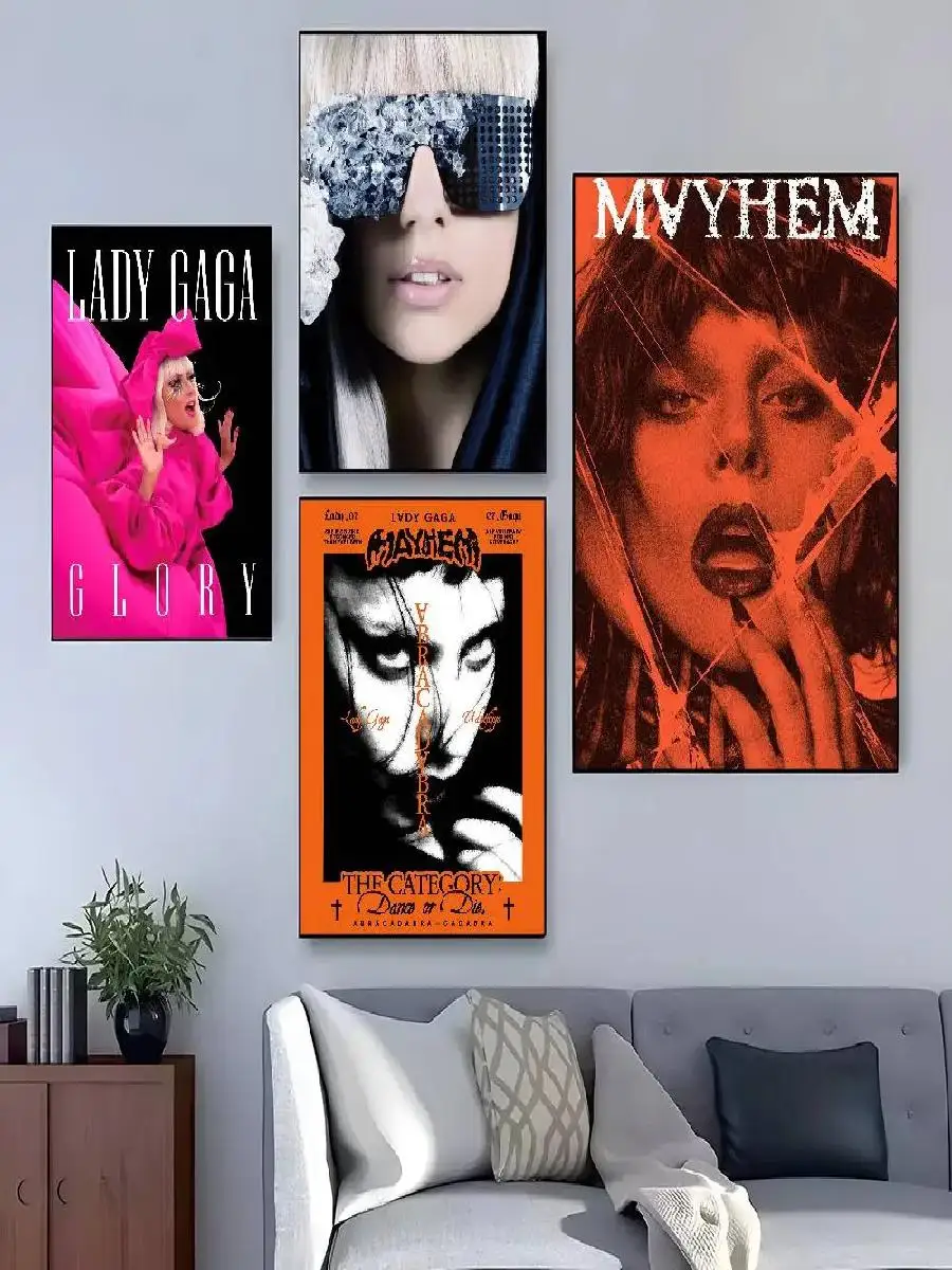 ملصق Lady Gaga Born This Way عالي الدقة مقاوم للماء لتزيين غرفة المعيشة وغرفة النوم