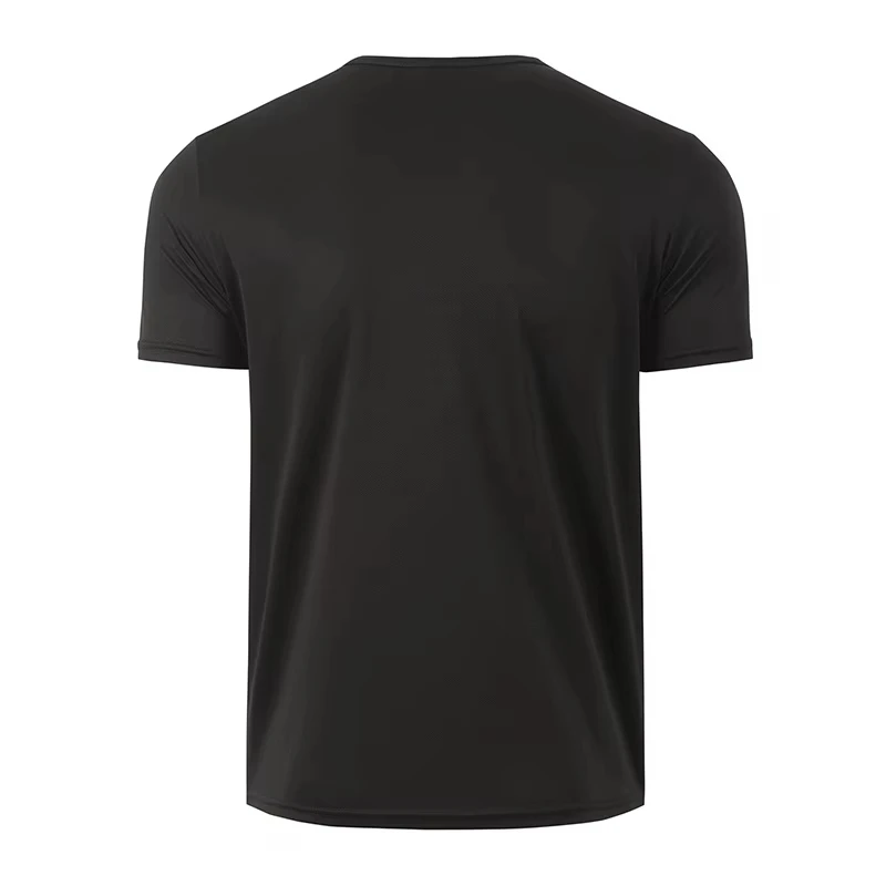 2026 1/2-Piece Men's Black and White Solid Color Quick Drying Sports Short Sleeved Loose and Breathable Sports Running Trend