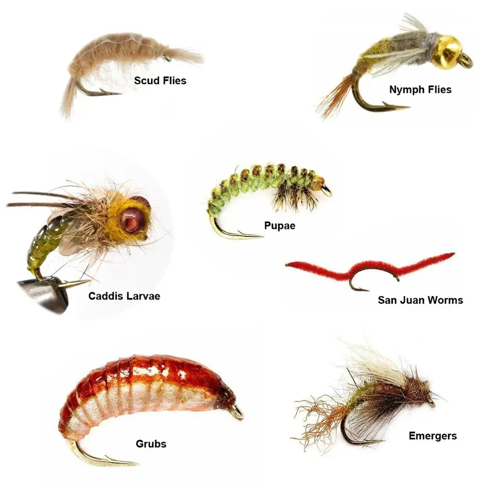 Bimoo 50PCS 100PCS  Bronze Barbed Curved Nymph Fly Tying Hook for Caddis Larvae Pupae Scuds Emerger Mayfly Trout Fishing lures