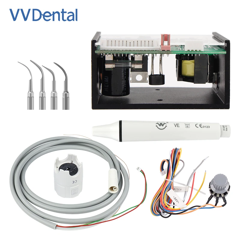 VV-Juego de escarificador Dental incorporado VEB2 para escarificador ultrasónico, materiales de silla Dental con pieza de mano y puntas, instrumentos de odontología