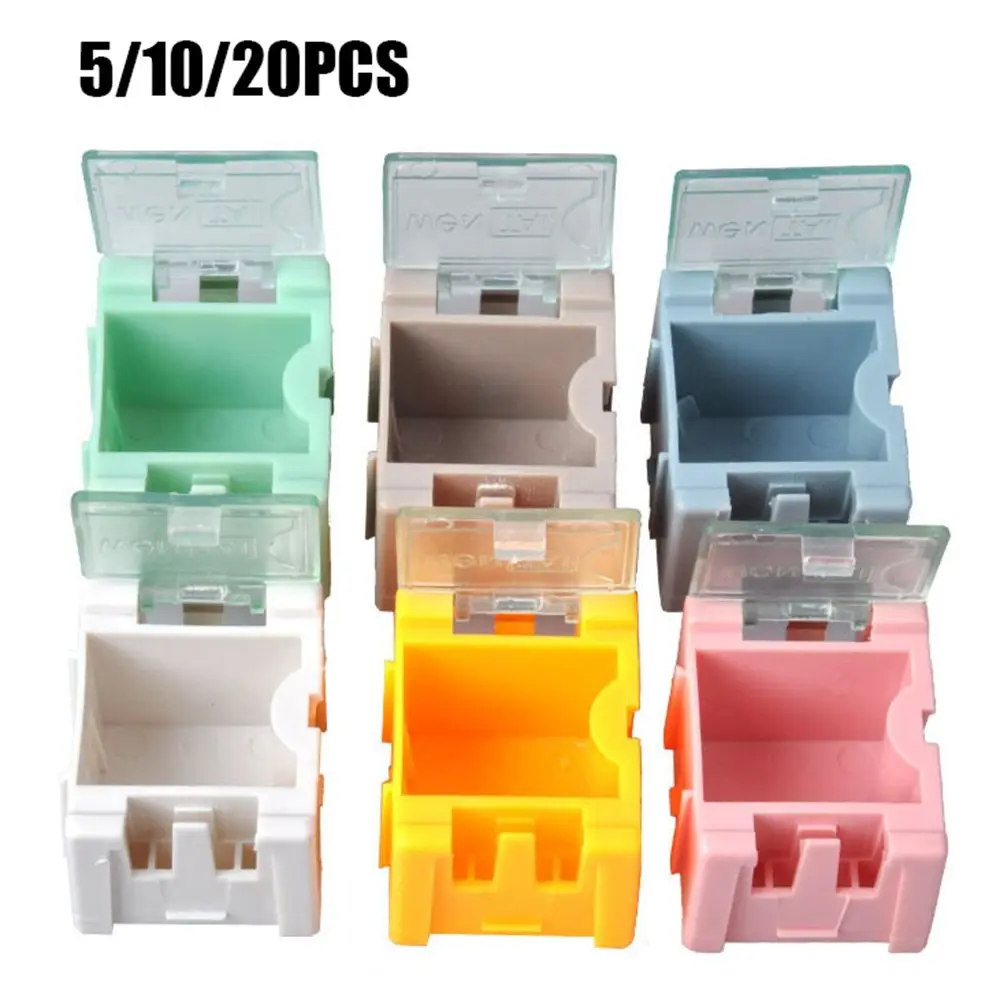 5/10/20pcs SMD SMT component container storage boxes electronic case kit Automatically up patch box