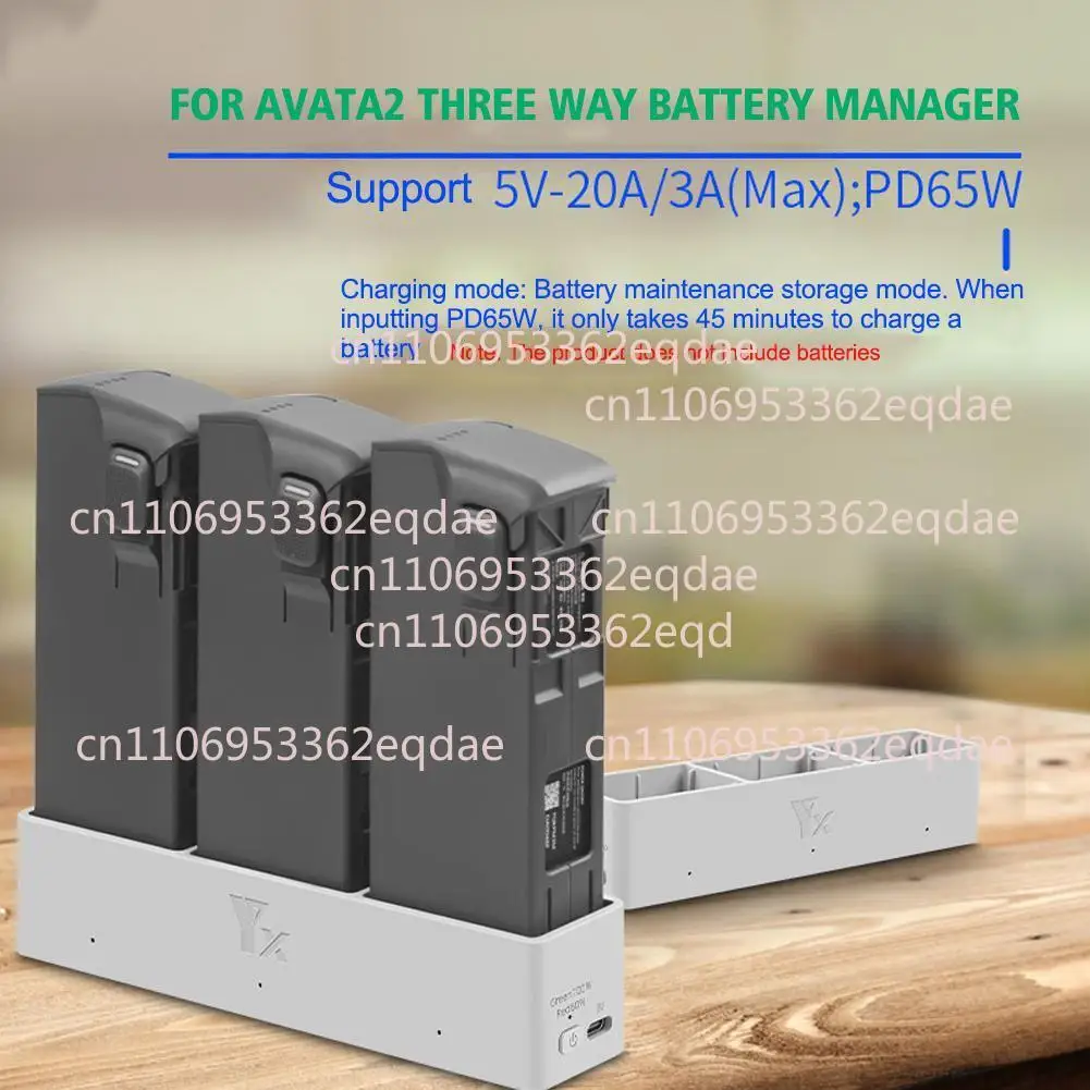 3 in 1 Battery Charger Hub For DJI Avata 2 Drone Battery Charging Butler Manager