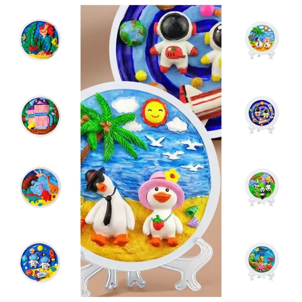 3D Paint Pigments Gypsum Mermaid Dinosaur Children's Toys Duck Outer Space Painting Crafts Handmade