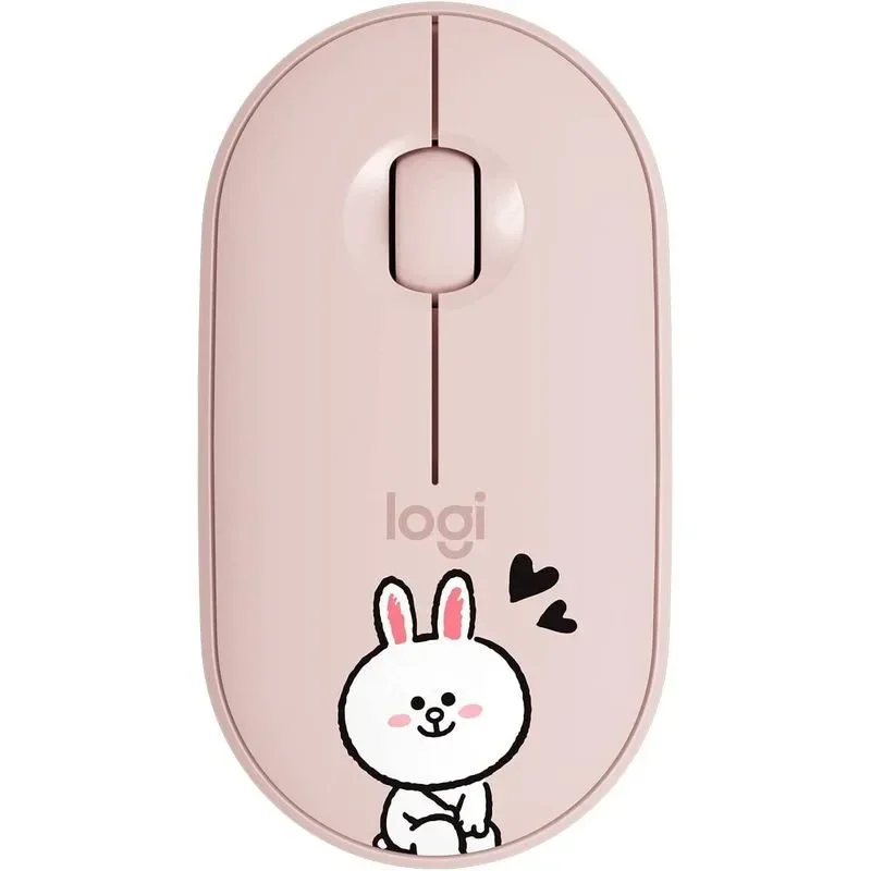 Logitech Pebble M350 Wireless Bluetooth Mouse Mice Mute Slim Bluetooth Mouse For Laptop PC Office Home Line Friends Series