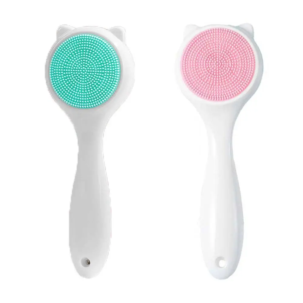 Brosse pour le visage en silicone et gel de pton, épurateur facial, doux, en forme d'oreille de chat, expansive, soins de la peau, livres