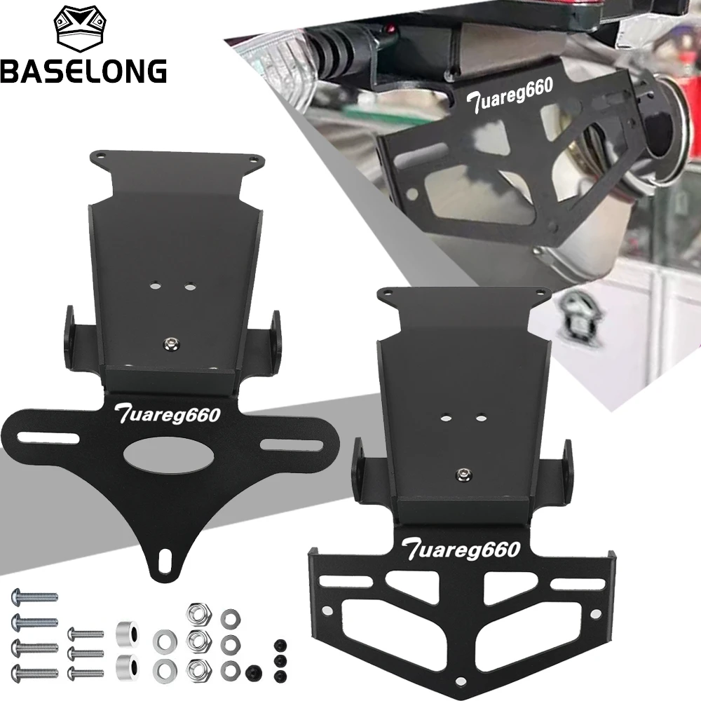 

For Aprilia Tuareg 660 TUAREG660 2021-2022-2023-2024-2025-2026 Motorcycle License Plate Bracket Holder LED Light Fenders Parts