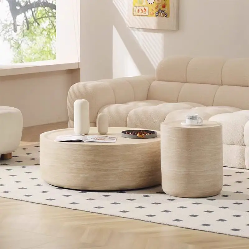 

Japanese Wood Coffee Table Simple Round Clear Cute Side Table Minimalist Unique Aesthetic Books Mesa Auxiliar Salon Furniture