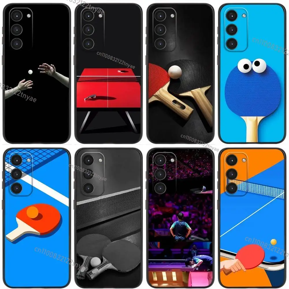 

Table Tennis Racket Ping Pong Phone Case For Samsung Galaxy A20,21s,22,31,32,52,53,72,73,80,91 Soft Liquid Silicone Black Cover
