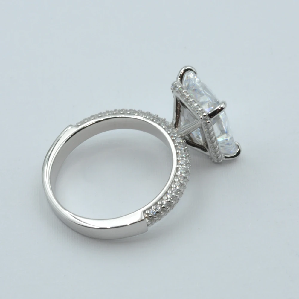 SEMNI 8.0ct مويسانيتي خاتم الماس للنساء الرجال مع شهادة s925 فضة الزمرد مشع قطع روبي الياقوت #4