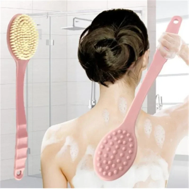 Long Handle Back Body Bath Shower Cleaning Brushes Bath Brush Strong Exfoliating Scrub Skin Massager Exfoliation Bathroom Goods