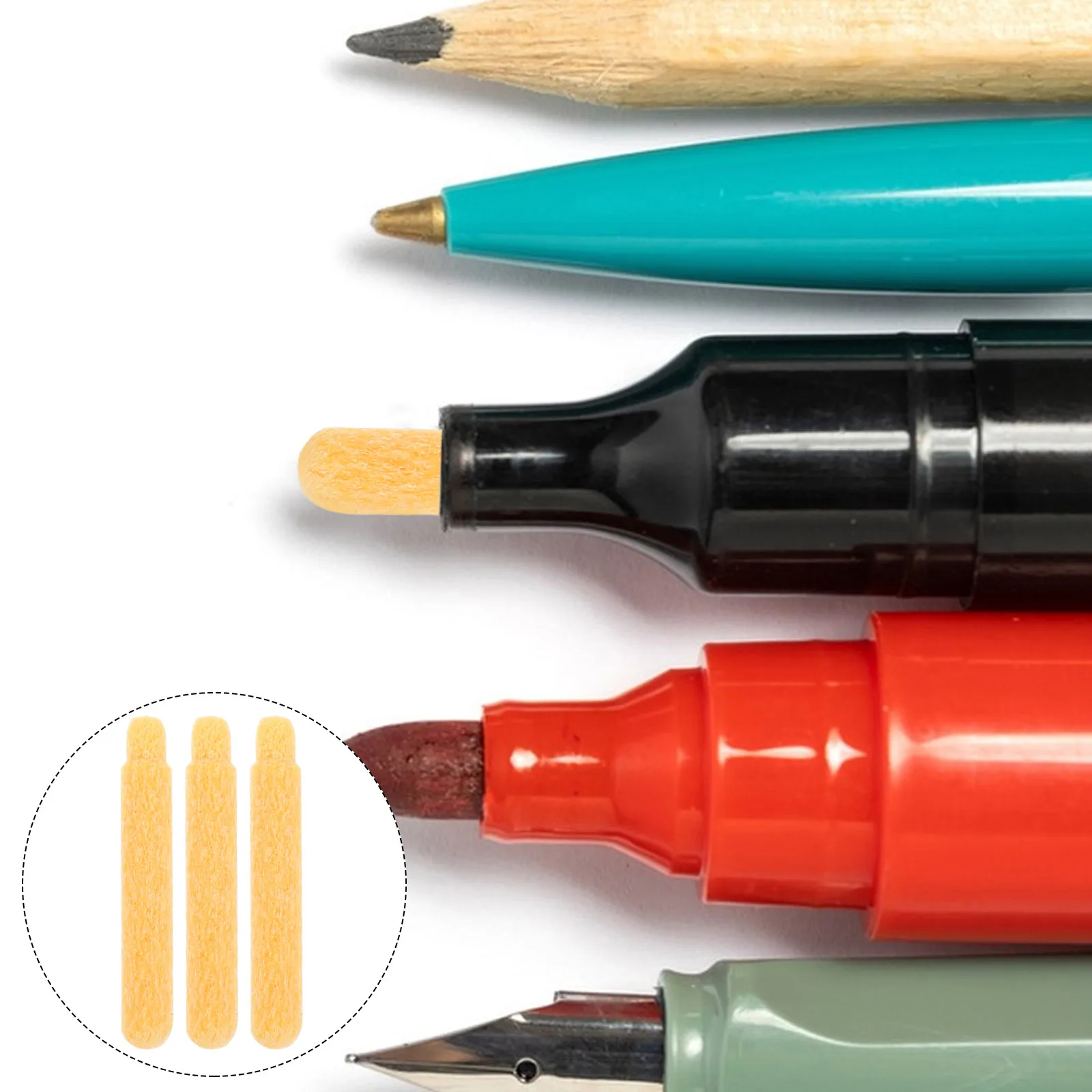 

20Pcs 5mm Round Tip Markers Durable Nylon Replacement Nibs for Writing Drawing Marking Easy to Use Paint Tip Markers