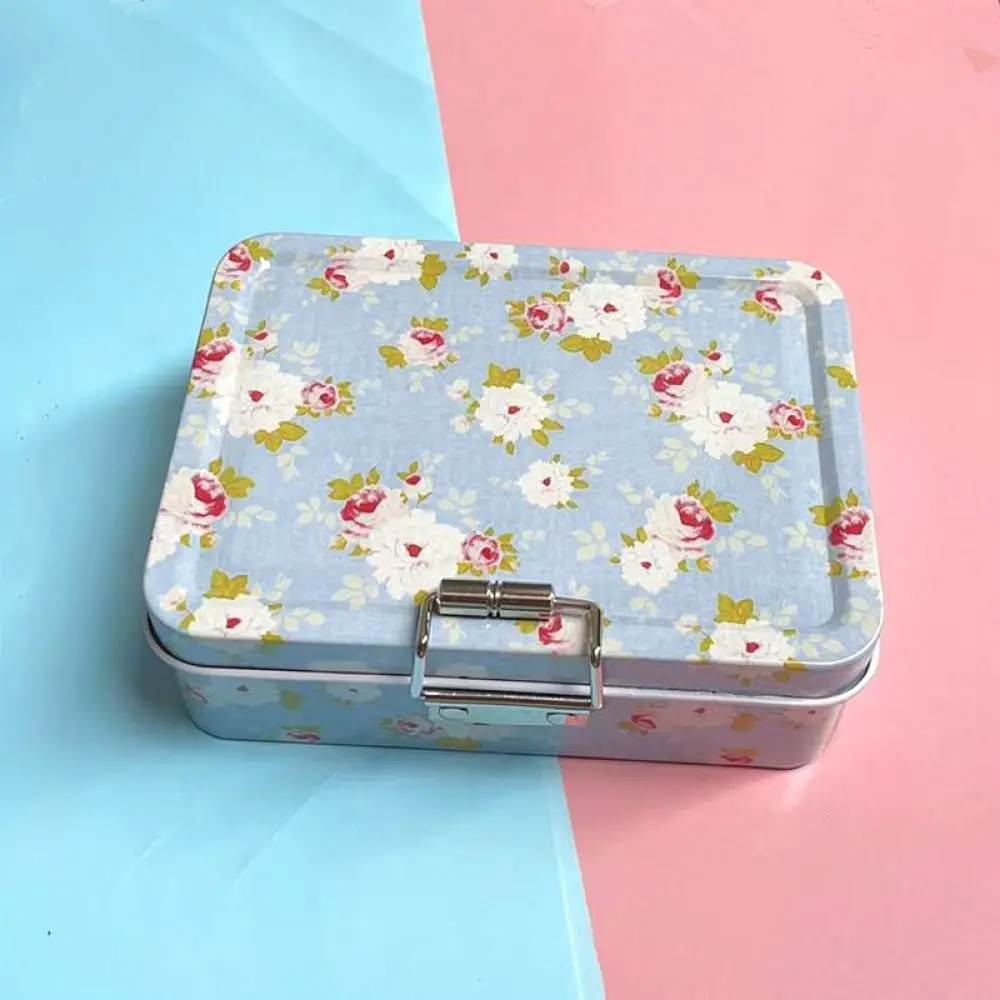 Retro Iron Drawer Organizer Desktop Jewelry Storage Case Decorative Box For Office Supplies Hand Journal Tools