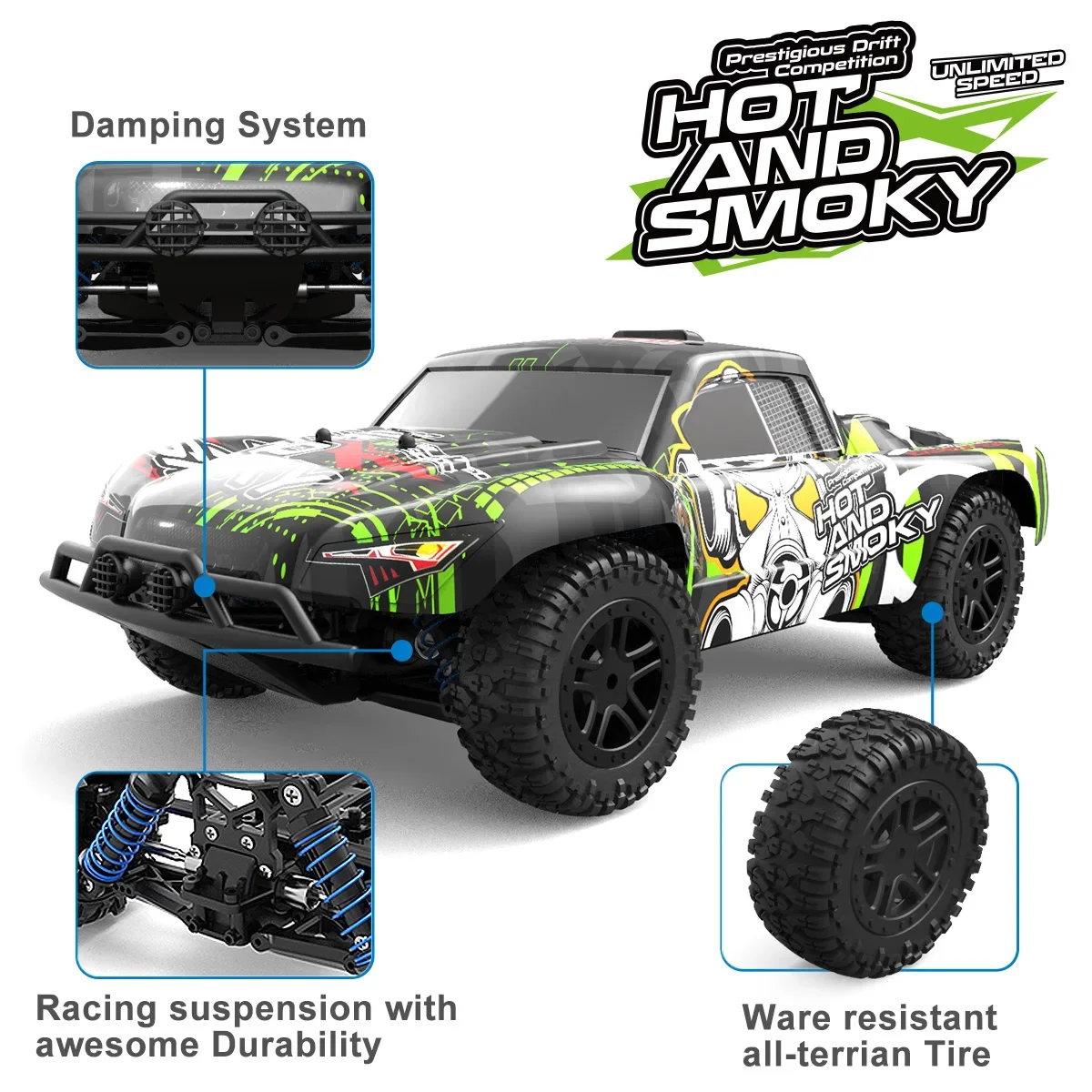 2023 2.4g 4wd rc brushlesscar 1 18 big remote control cars rc car brushless motor and esc combo