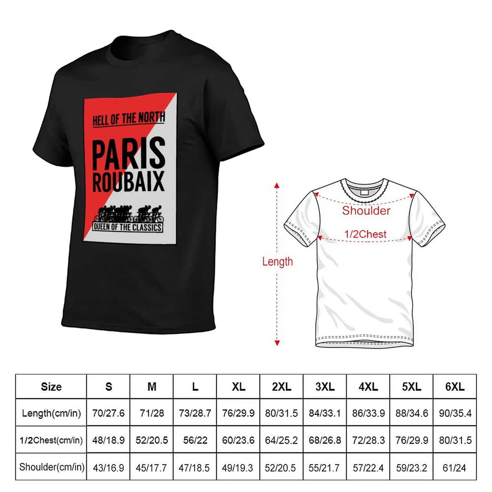 PARIS ROUBAIX : Vintage Bike Racing Print T-Shirt plain customs design your own anime sweat mens graphic t-shirts funny