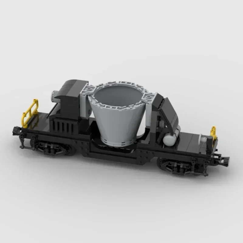 Modèle de train de voiture de ville pour enfants, briques de construction MOC, piste de laitier, technologie modulaire lomatéritive, assemblage de vacances, jouets imbibés, cadeaux