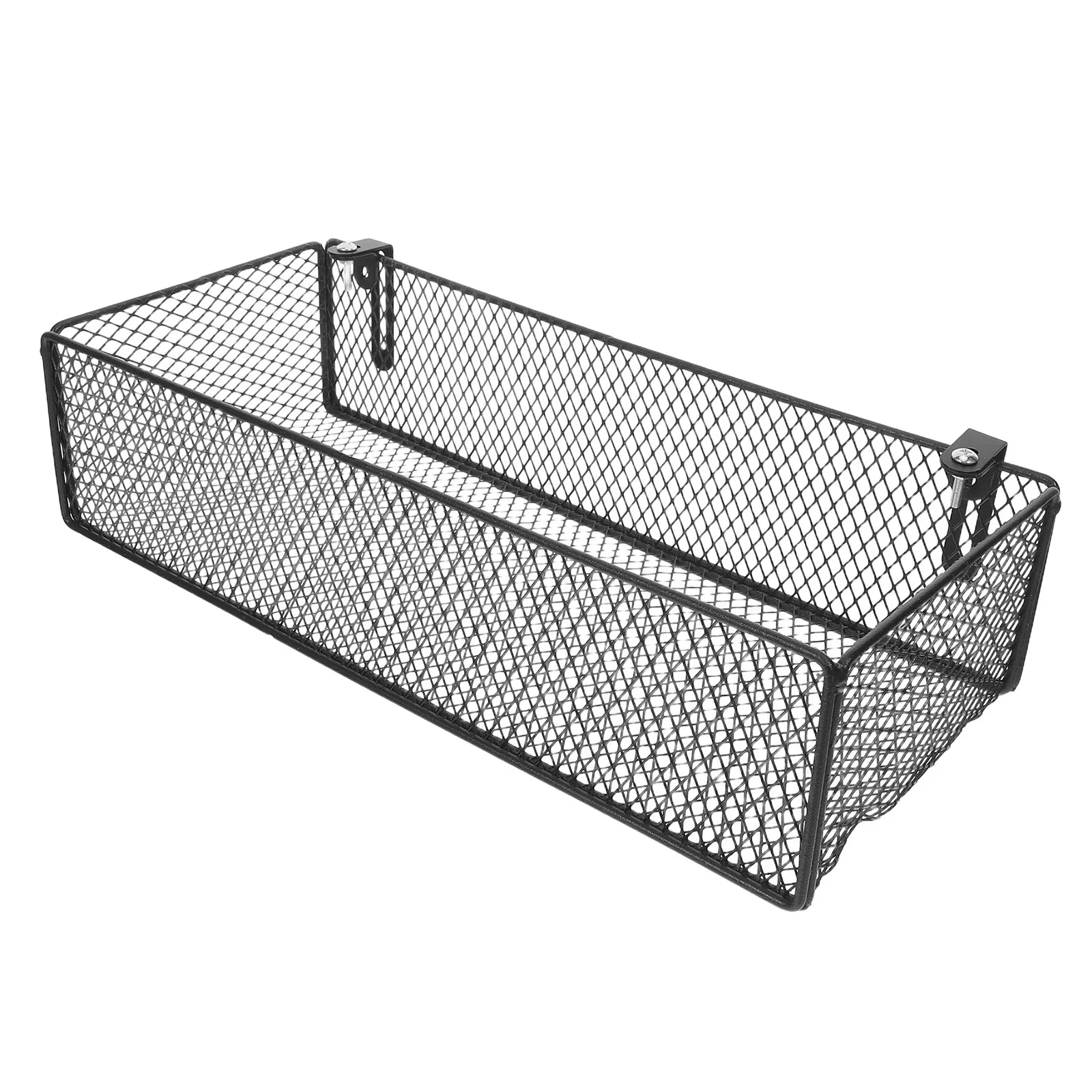 Bedside Hanging Basket Adjustable Hooks Metal Storage Organizer for Dorm Bunk Bed Bedroom Essentials Magazine Phone Remote