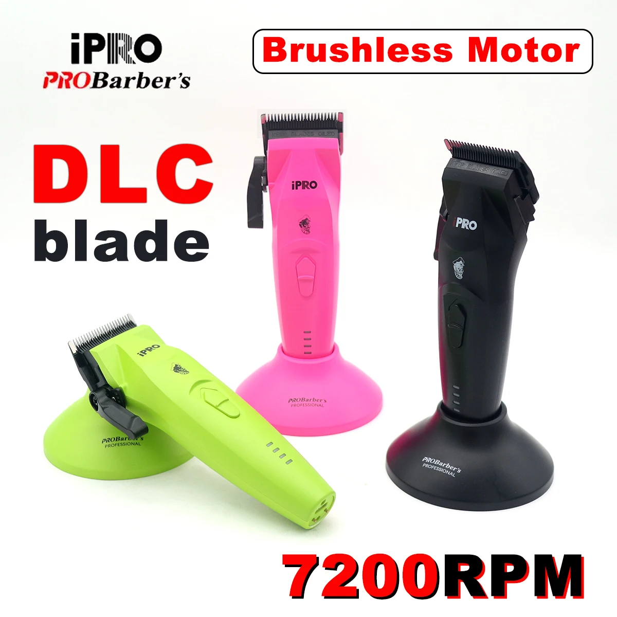

Машинка для стрижки волос Профессиональное лезвие DLC 7200 об/мин Бесщеточный двигатель с базовым зарядным устройством 2600 мА Машинка для стрижки волос Триммер для волос