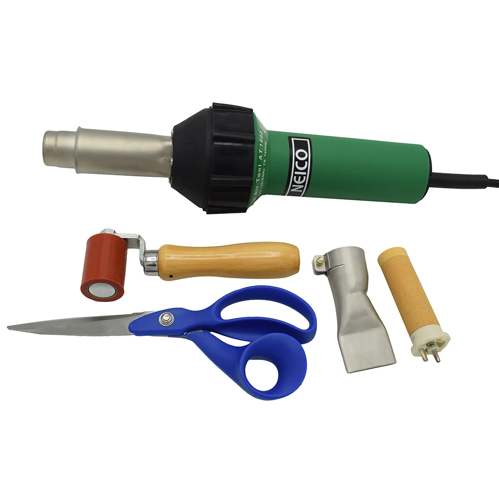 1600W Plastic Welding Gun Hot Air Heat Gun Adjustable Temperature PVC TPO Welding Economy Kit