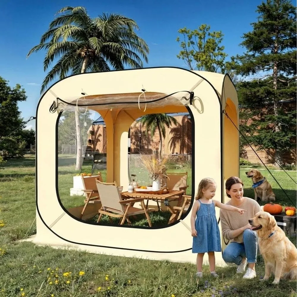 Bubble Tent 6x6 ft Clear Garden Outdoor Igloo Dome Pop Up Patio Waterproof & Windproof Enclosed Sports Shelter