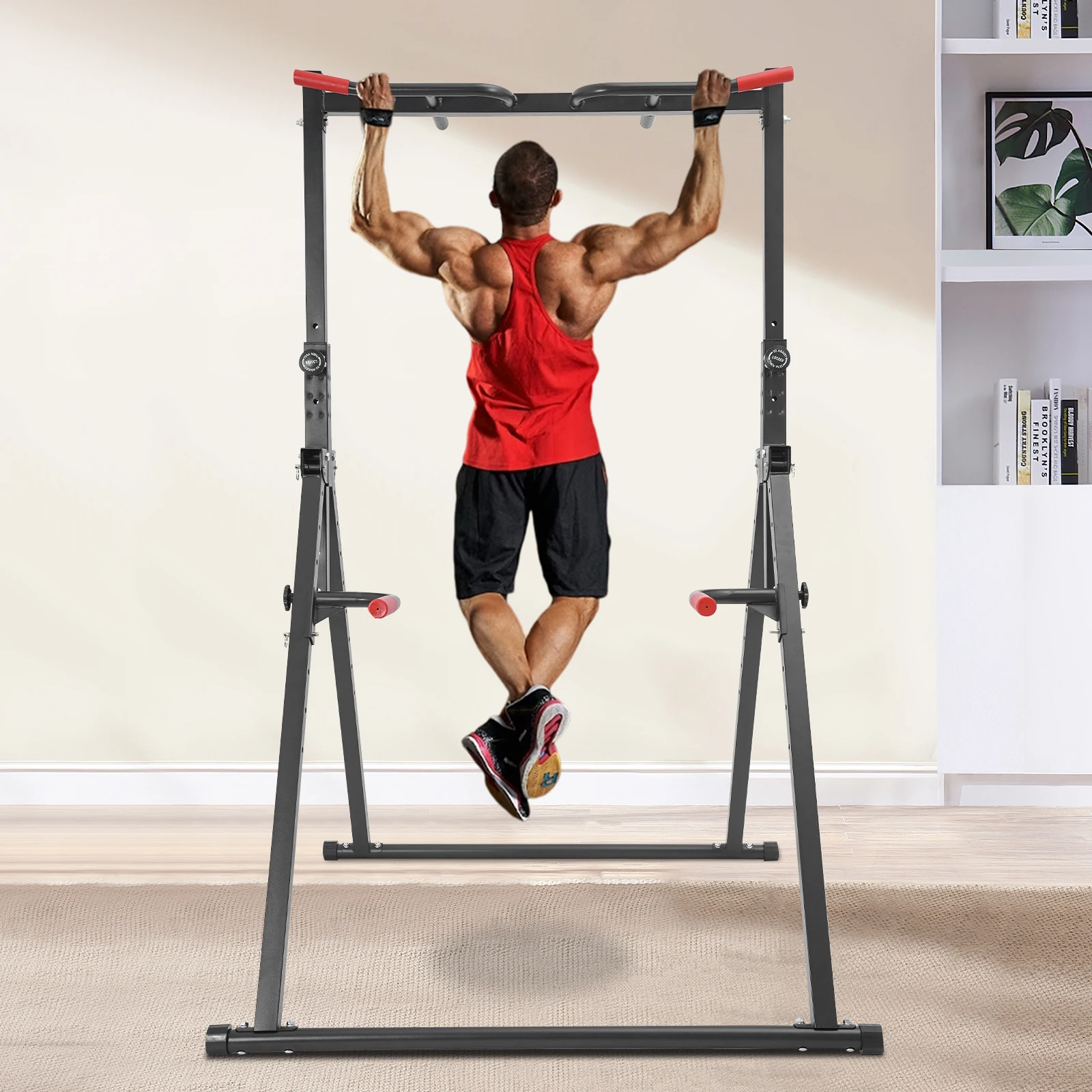 

Pull Up Bar Gym Strength Training Equipment 440.92lbs Load-bearing Adjustable Height for Living Rooms, Bedrooms, Gyms, etc