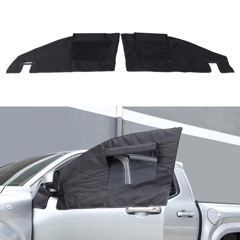 For Toyota Tacoma 2024 Car Front Rear Door Window Sunshade Net Insect Prevention Net Removable Cover Accessories