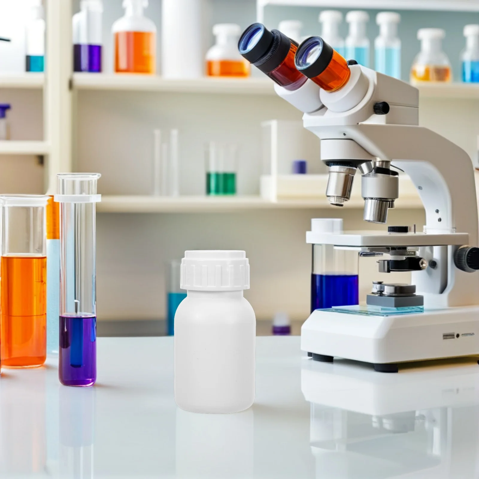 

12Pcs Lab Reagent Bottle Fluorinated Hdpe Thick Wall Leak Resistant Screw Cap Wide Mouth Small Chemical Sample Storage