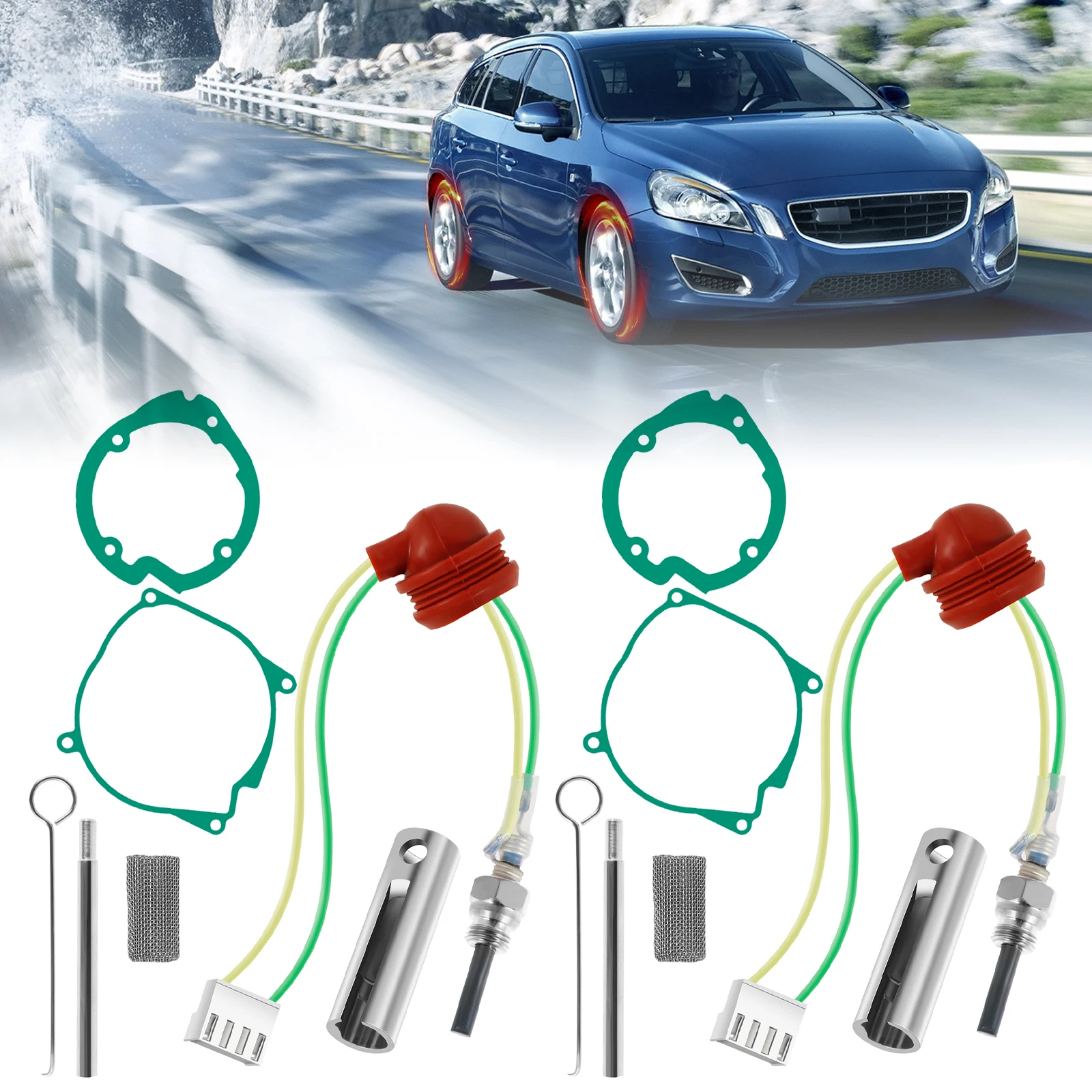Glow Plug Repair Kit 12V 2KW 5KW 8KW Parking Diesel Ignition Plug Tool with Filter and Removal Fitting Tools Ceramic Air Heater