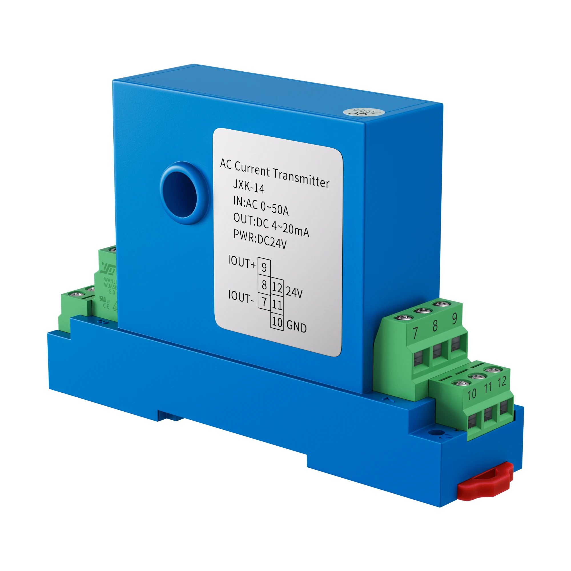 JXK-14 قاعة الاستشعار الحالي التيار المتناوب 5A 10A 20A 50A 100A 4-20mA 0-10V RS485 الناتج أمبير محول محول التيار