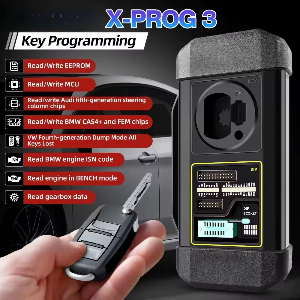 X431 XPROG 3 Car Key Programmer XPROG3 OBD2 Scanner Immobilizer Smart Keys Remote with Connector Key Making Machine