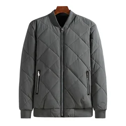 Men'S 2023 New Fashion Thickened Warm Coat Autumn And Winter Bright Face Jacket  Korean Down Cotton Padded Clothes