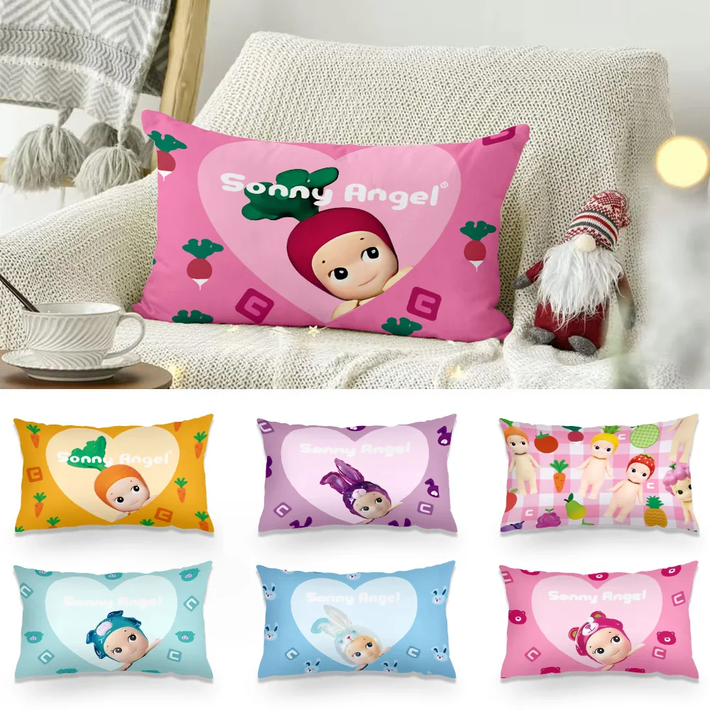 Hot S-Sonnies A-AngelS Double-sided Printing Rectangle Pillow Case Bedside Pillowcase Sofa Cushion Cover Room Home Decoration