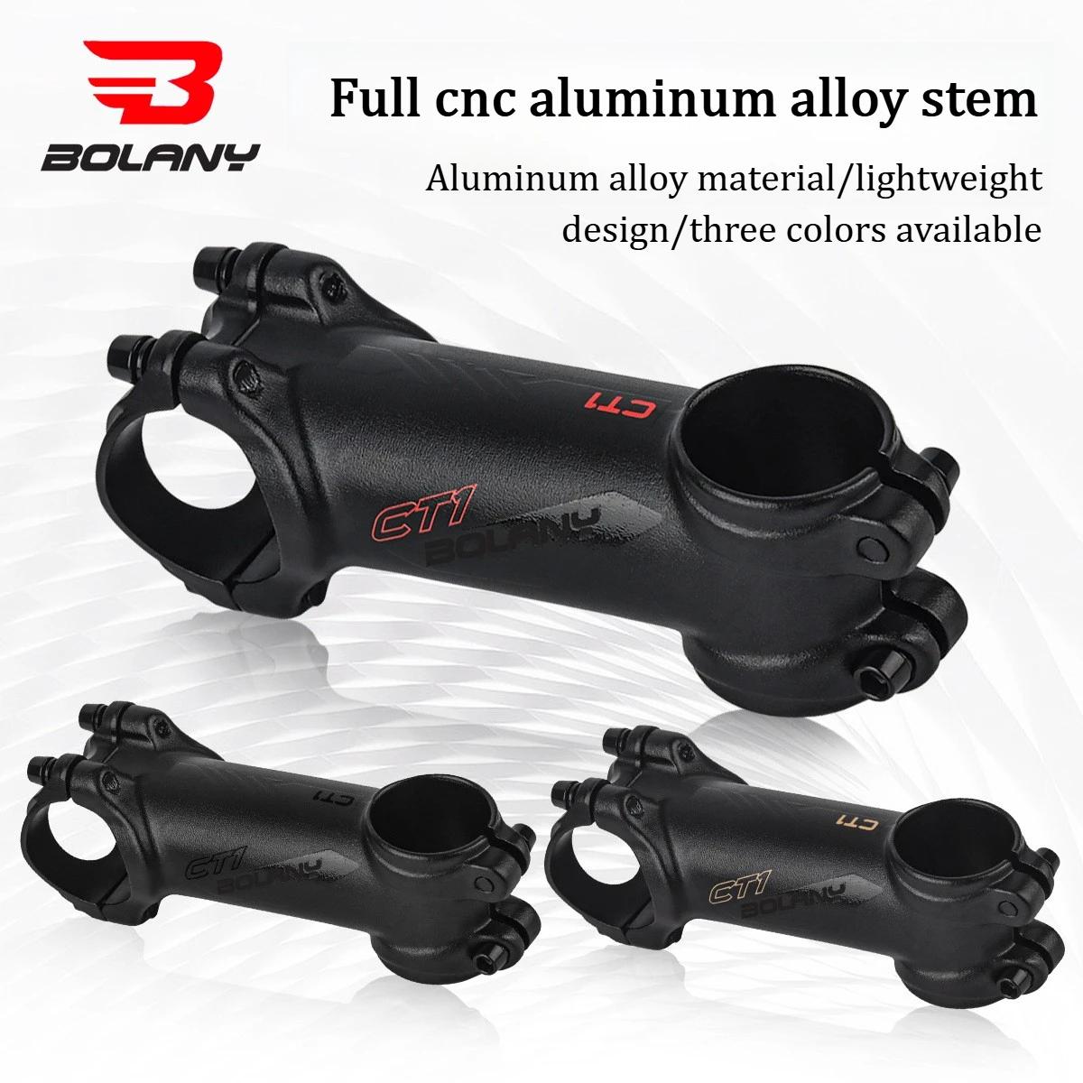 BOLANY Bicycle handlebar stem 90mm Mountain Road bike handlebar riser ± 7degrees 17 degrees 31.8mm bike table Cycling long stem