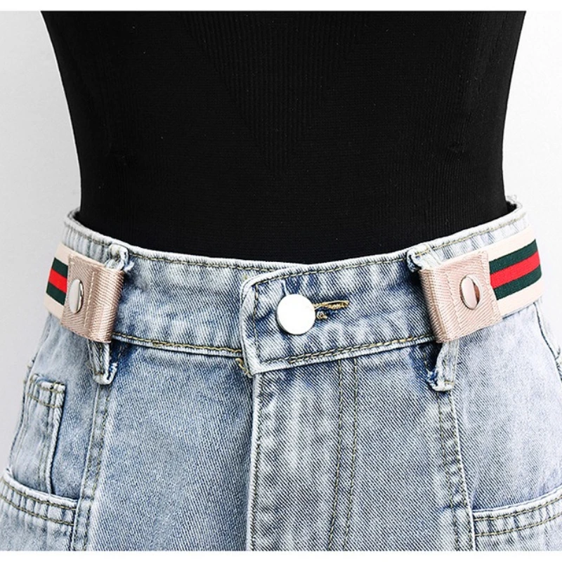 

1Pc Simple And Fashionable Unisex Belt Elastic Lazy Belt Woven Invisible And Seamless Unisex Golf Belt Length Adjustable Sports