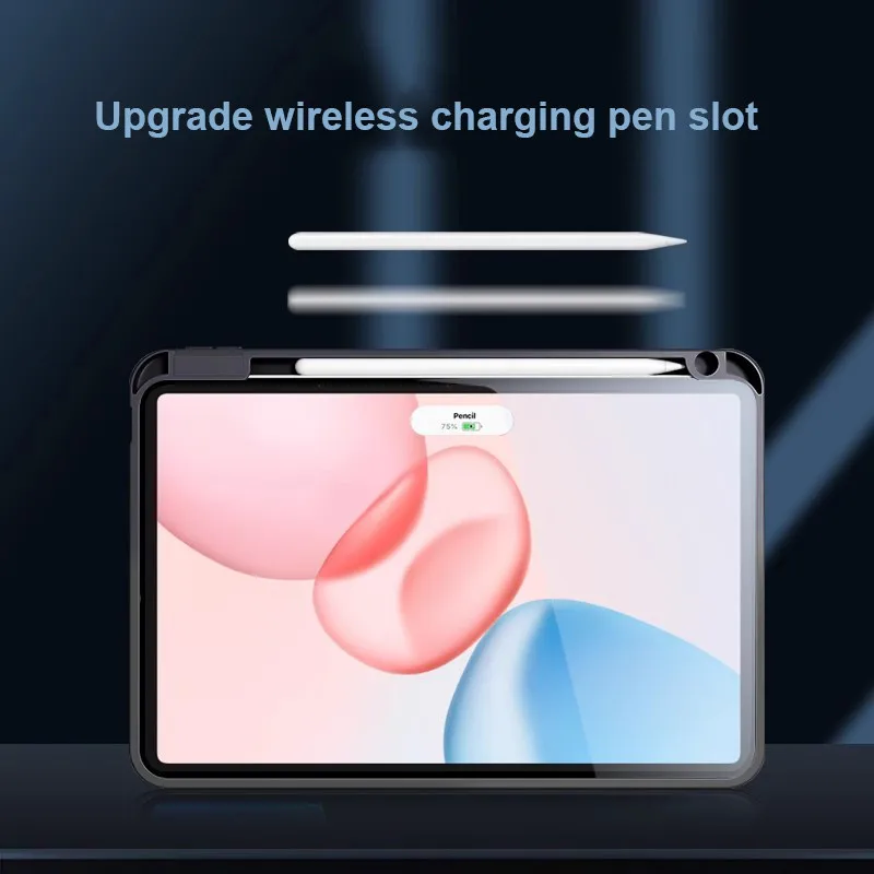 720 ° حافظة أكريليك شفافة قابلة للدوران لهاتف Honor Pad X7 8.7 بوصة 2025 X9a V9 X9 11.5 X8a 11 X8 Lite أغطية جلد ثلاثية الطي مع فتحة قلم