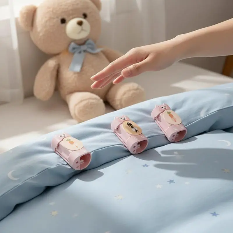 6pcs Bed Sheet Fastener Anti-slip Clip Angle Fixer Household Bed Sheet Clip Duvet Cover Buckle Anti-running