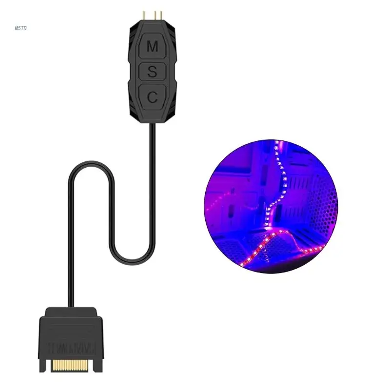 LED Intelligent Temperature Controller 5V 12V PWM Fan LED Light Speed Controller