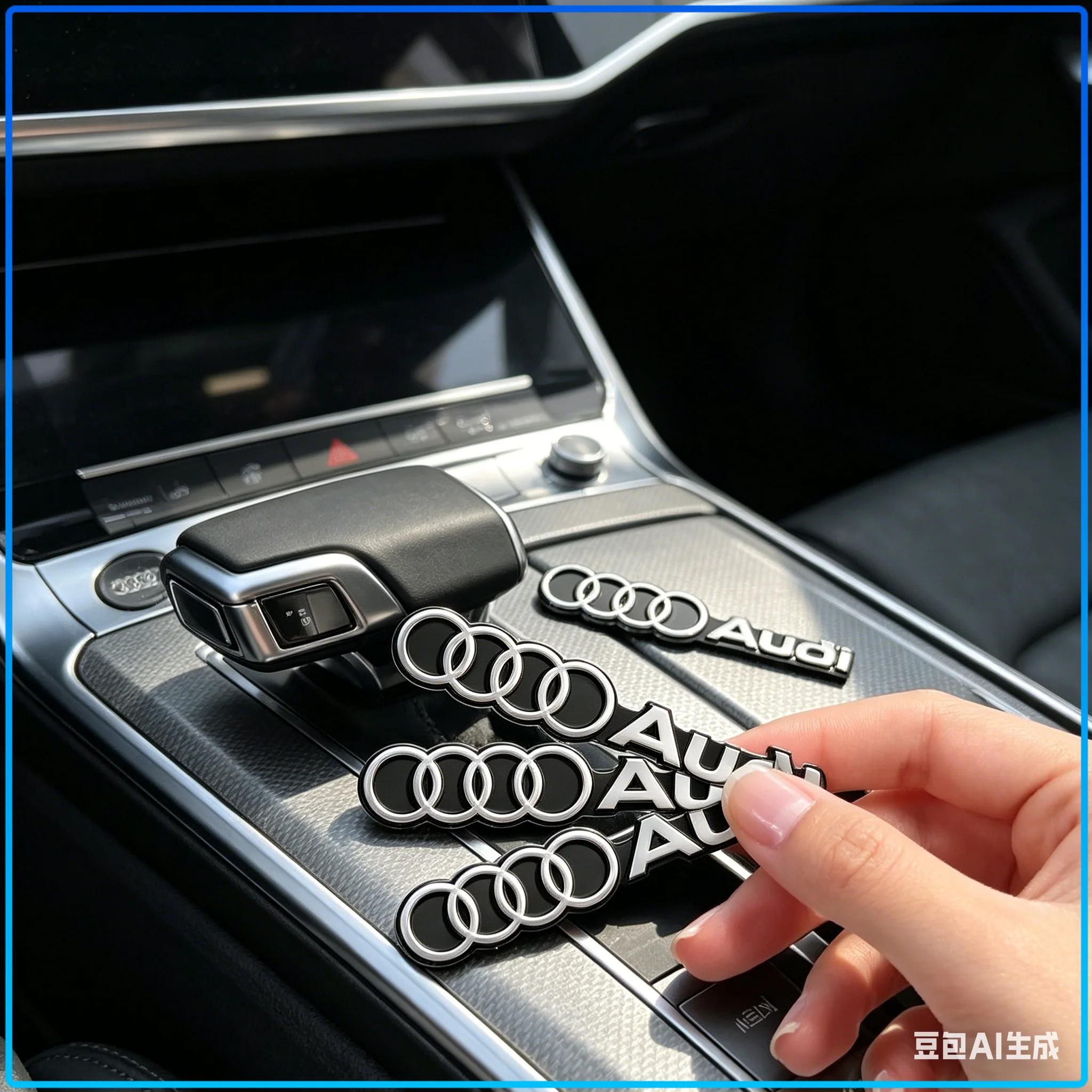 Car Audio Decorate 3D Aluminum Badge Emblem 3D Sticker For Audi A4 A3 A5 A6 A7 A8 Q3 Q5 Q7 Q8 B5 B6 B7 B8 B9 Q7 8P 8V 8L